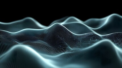 Abstract digital wave pattern of connected points.