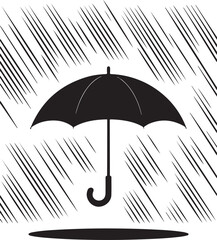 Stylish Rain Umbrella with Vector Design Weather Protection Illustration for Rainy Days ahead