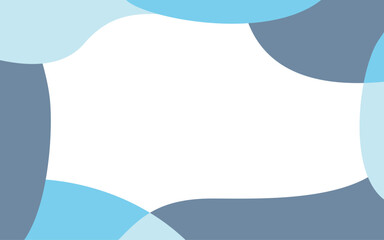 雪をイメージしたブルー系抽象フレーム背景