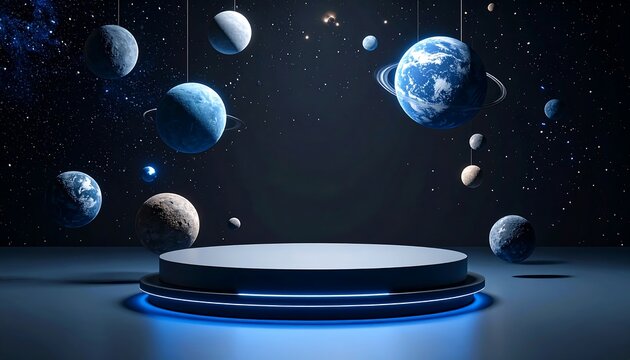 Planets orbit a dark stage