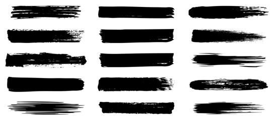 Abstract Brush Stroke Set Artistic Texture