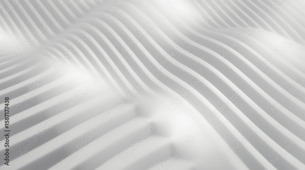 Poster abstract of white curve pattern space,perspective of future architecture