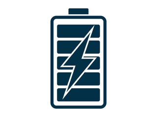 Battery power icon. Technology glyph icon. Solid vector icons concept. Flat vector illustration.