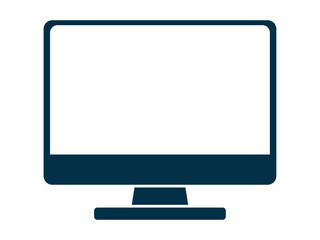 Computer monitor icon. Technology glyph icon. Solid vector icons concept. Flat vector illustration.