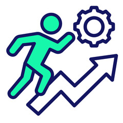 Professional Growth  Icon Element For Design