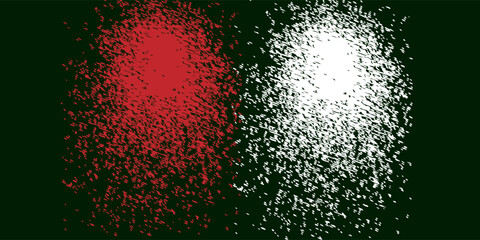 17 August Indonesia Independence Day. Indonesia Flag Made of Glitter Sparkle Brush Paint Vector