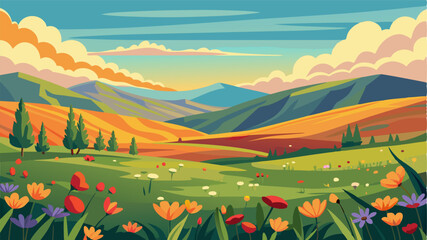 The vastness of the prairie is made even more stunning by the countless wildflowers that cover its fields and hills.