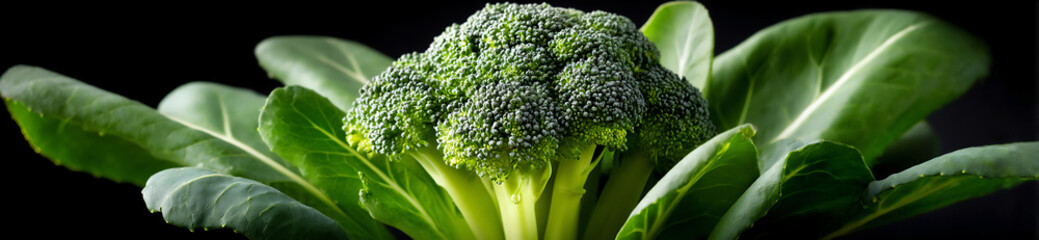 a head of broccoli with florets that look like tiny, intricate green gears and cogs