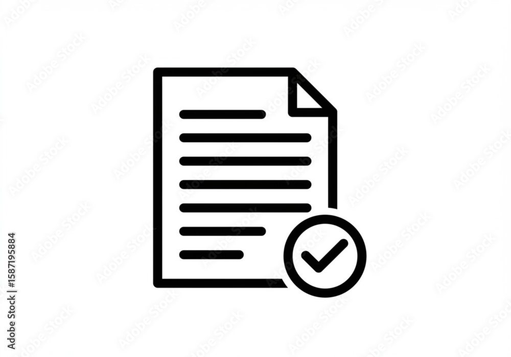 Poster document with a checkmark icon indicating approval or completion
