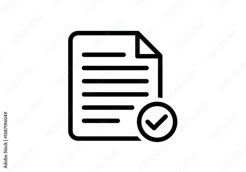 Poster document with a check mark signifying approval or completion