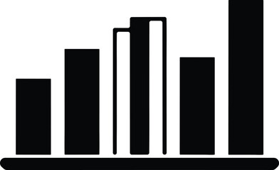 bar chart vector icon.