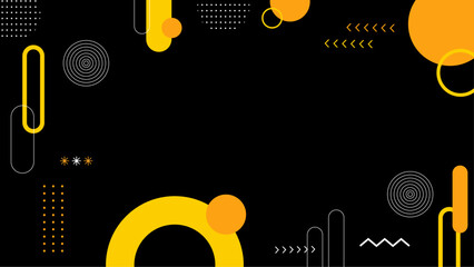 Vibrant yellow and black abstract design with modern geometric shapes for use in branding, backgrounds, digital art, and graphic design projects.