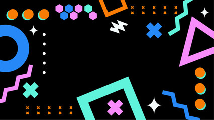 Fototapeta premium Suitable for backgrounds, prints, web design. This abstract geometric design features vibrant colors and modern patterns for dynamic visuals.