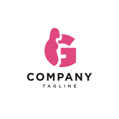 Letter G Pregnant Logo Icon Vector