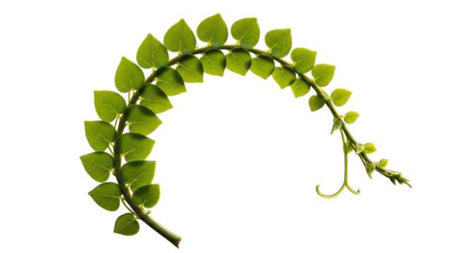 Stock photo of green leaves on vine isolated on black background nature foliage plant botanical garden