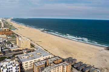 Aerial view of Rockaway Beach New york on summer day © Aurora East Media