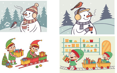 santa claus with gifts