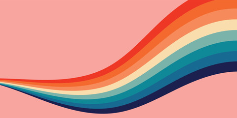 Abstract retro wavy lines wallpaper background.