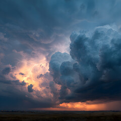 Dramatic Clash of Elements: Anticipating the Storm's Artistry in the Sky