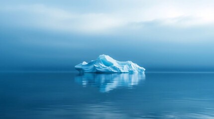 Iceberg in the ocean. Global warming, climate change and global warming concept.