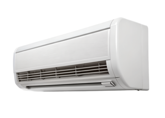 White Air Conditioner Unit on Transparent Background