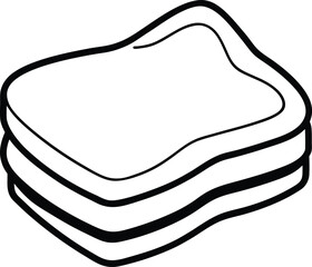 French Toast Breakfast Vector on White Background