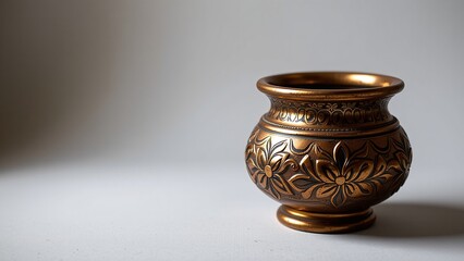 Sacred vessel auspicious container, holy water, ceremonial pot, traditional symbol, purifying element, spiritual reverence.