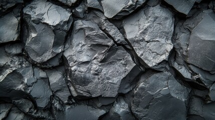 Wet Dark Volcanic Rock Texture in Detail for Macro Photography