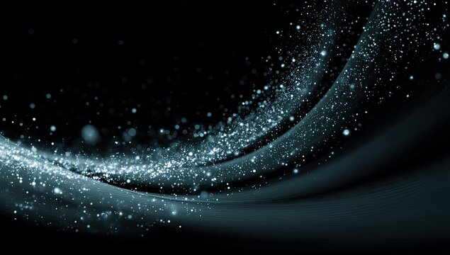 Abstract swirling, glittering design