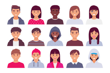 Diversity of Faces: A vibrant and inclusive array of diverse individuals, capturing a spectrum of human faces in a lively visual representation.