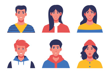 Diverse Avatar Collection: A diverse collection of avatar portraits showcases a spectrum of characters, embodying individuality and style in digital representation.