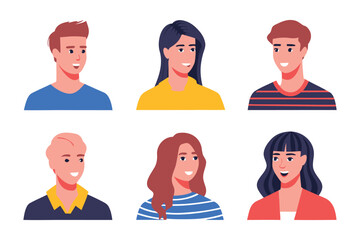 Diverse Young Adults Avatars