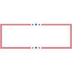 America American Flag Frame Banner Badge Design Template