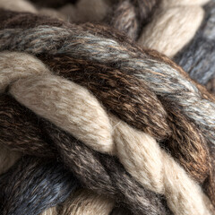 Intricate Woolen Tapestry: A Warm Embrace of Textures in Earthy Harmony