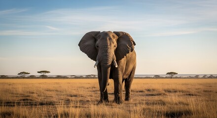 Obraz premium elephants at sunset