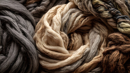 Intricate Woolen Tapestry: A Warm Embrace of Textures in Earthy Harmony