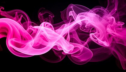 Abstract swirling smoke in pink and magenta