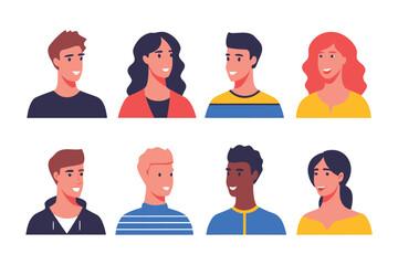 Diverse Portraits: A collection of diverse portraits, each showcasing the unique features and expressions of individuals, embodying a range of ethnicities.