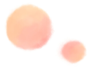 淡い水彩テクスチャの円・オレンジ