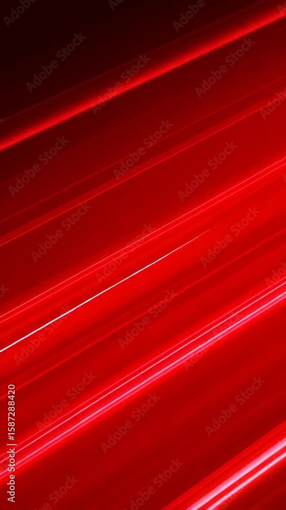 Poster dynamic abstract background of fast moving red lines with white accents. streamlined animation desig