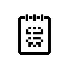 Spiral notepad icon with a grid representing checklist, planning, or task organization tools