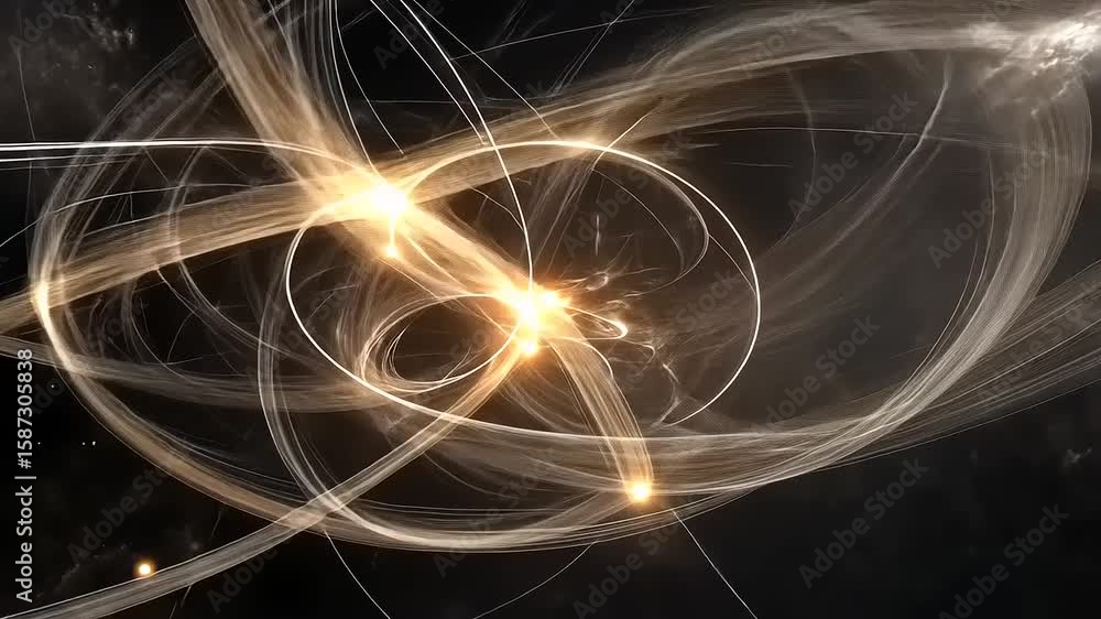 Aufkleber abstract light trails swirling in a cosmic space, creating a mesmerizing visual effect