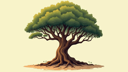 vector tree isolated on white background