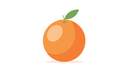 Vibrant Orange Fruit Illustration on White Background