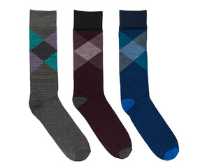 New Modern  Pattern Design Socks Set On PNG Transparent Background. Cut-Out Clipping Path With Adobe Photoshop Pen Tool . PNG Transparent Socks