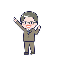 中年の会社員／ななめ／男性 05