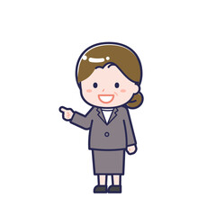 中年の会社員／ななめ／女性 16