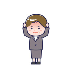 中年の会社員／ななめ／女性 27