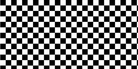Fototapeta premium Classic Black White Checkerboard Pattern