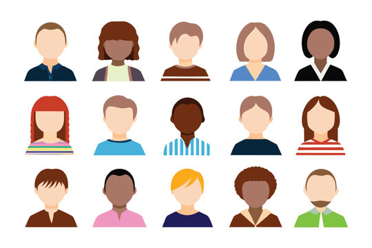 Multicultural Avatar Collection: A diverse ensemble of avatar portraits, embodying a spectrum of backgrounds, expressions, and styles for versatile user representation.